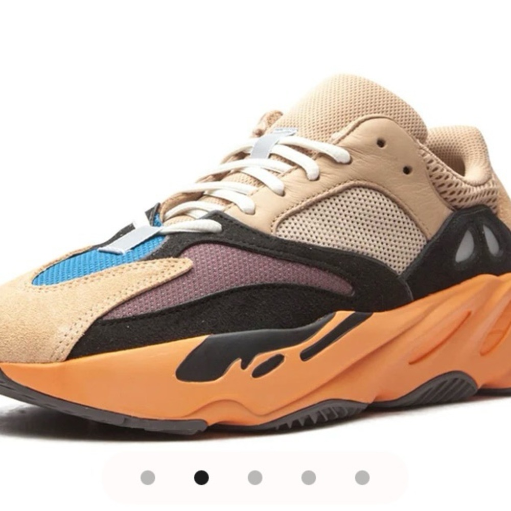 Yeezy Men's Sneakers in Tan, Blue, and Black